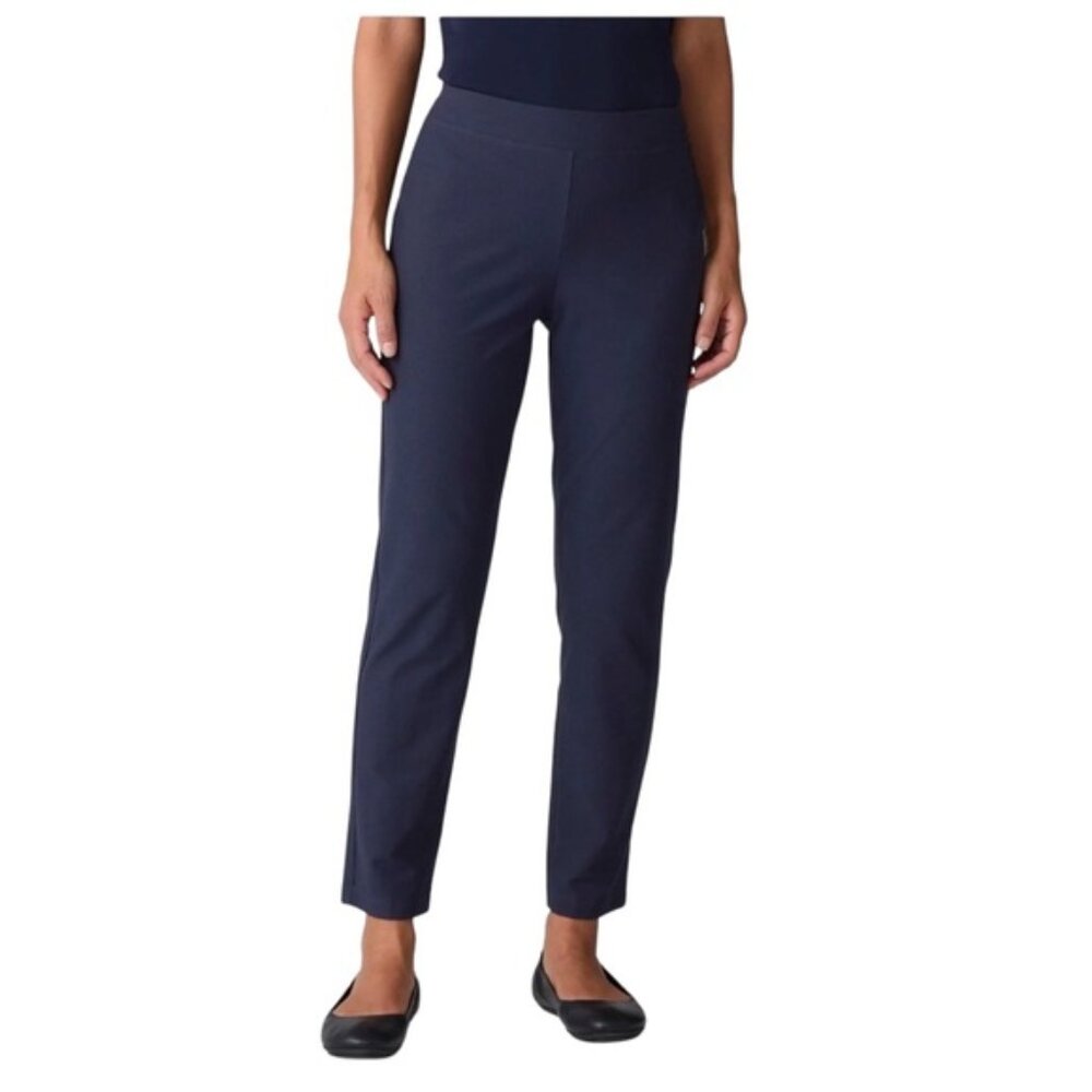 Eileen Fisher washable stretch crepe pant in navy size XS excellent condition